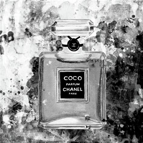 chanel perfume poster prints|black and white Chanel poster.